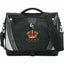 Slope Laptop Messenger Bag with Earbud Port, 15 Inches Embroidery - Black - Front