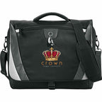 Slope Laptop Messenger Bag with Earbud Port, 15 Inches Transfer - Black - Front