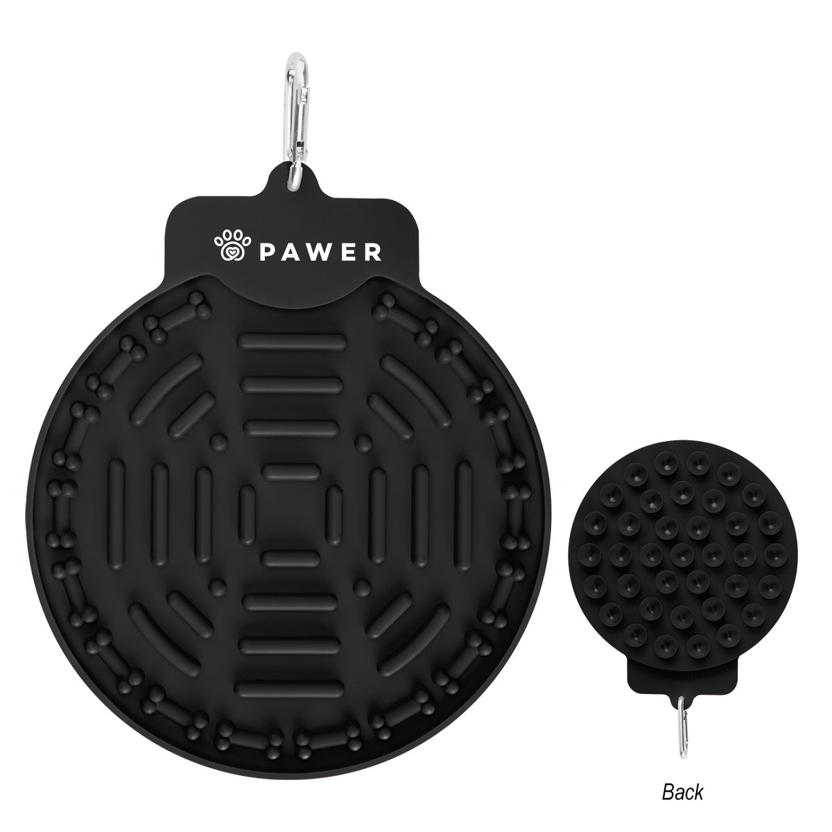 Slow Feeder Lick Mat for Pets - Black - Silk Screen