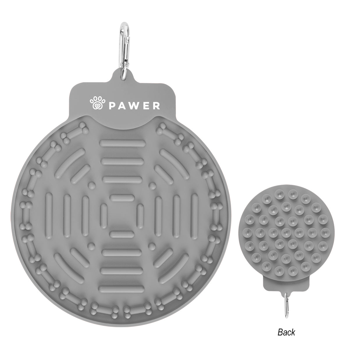 Slow Feeder Lick Mat for Pets - Gray - Silk Screen