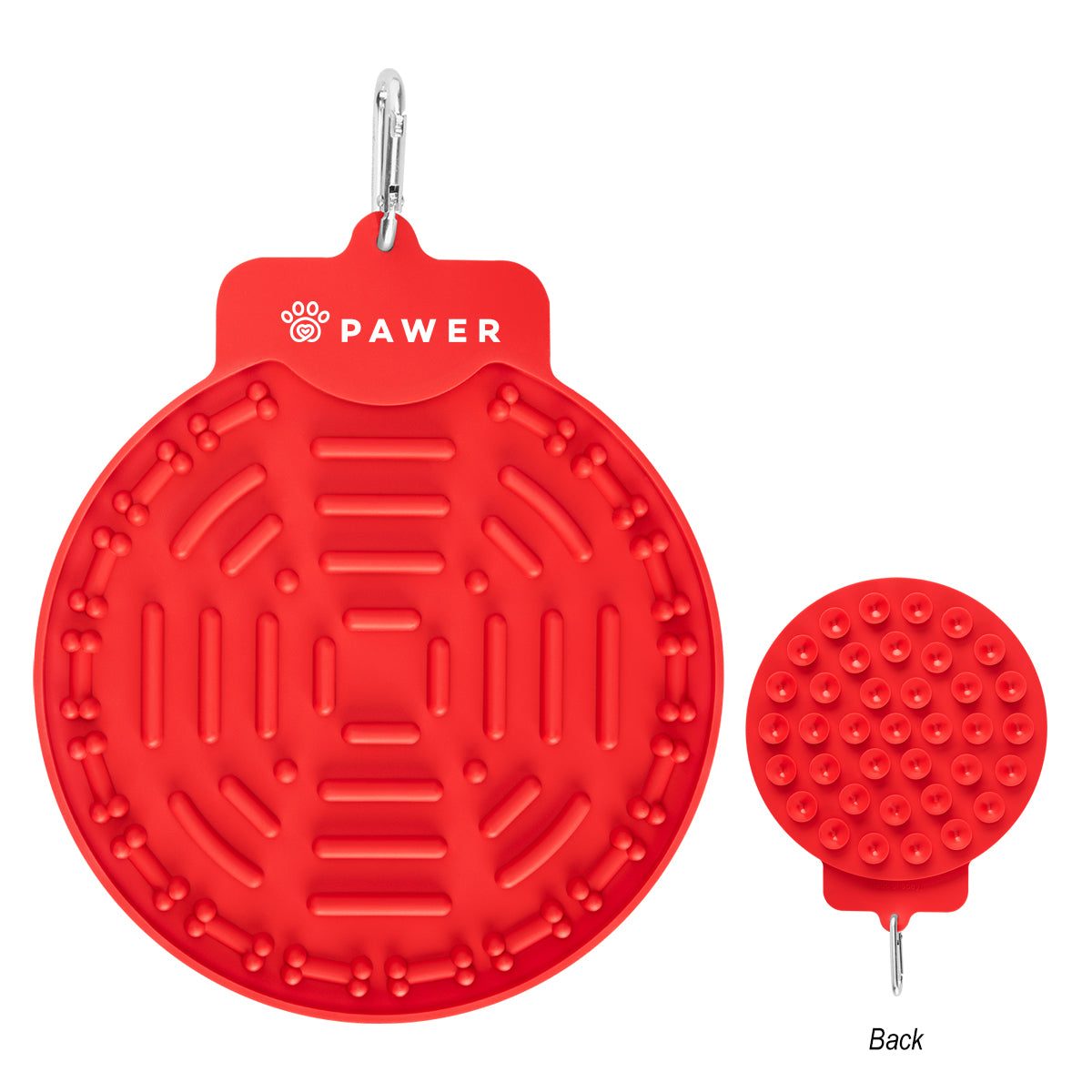 Slow Feeder Lick Mat for Pets - Red - Silk Screen