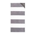 Slowtide Beach Towel with Zip Pocket, 60 x 30 Inches Embroidery - Porto Grey - View 1