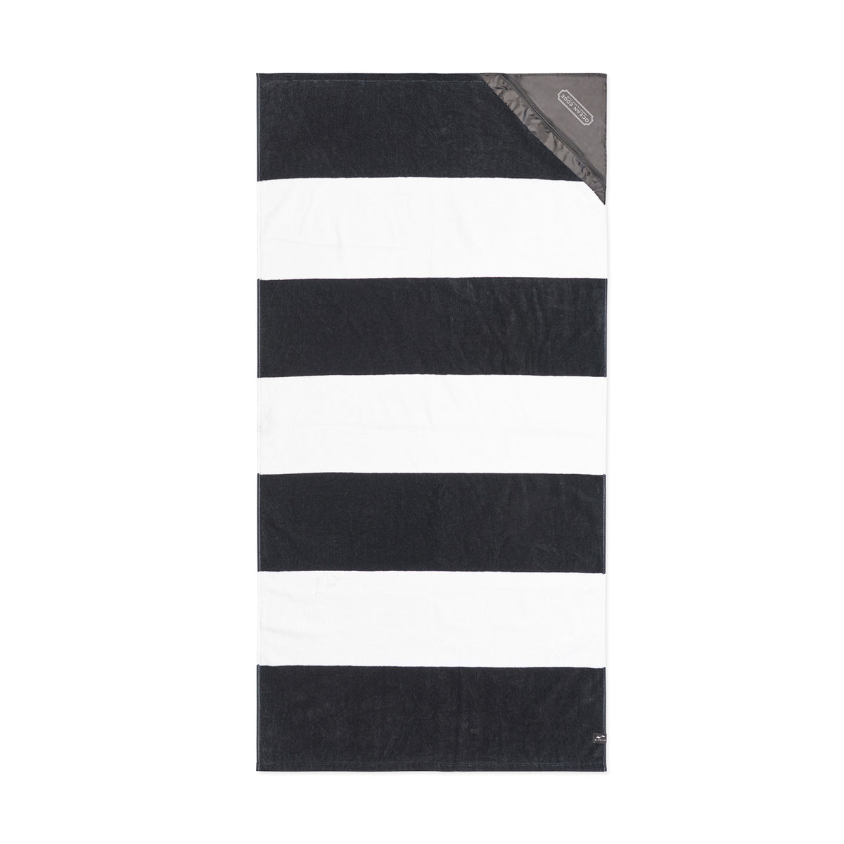 Slowtide Beach Towel with Zip Pocket, 60 x 30 Inches Transfer - Porto Black - View 1