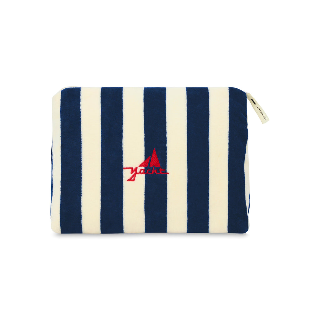 Slowtide Cabana Terry and Canvas Pouch Embroidery - Blue - View 1