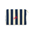 Slowtide Cabana Terry and Canvas Pouch Embroidery - Blue - View 1