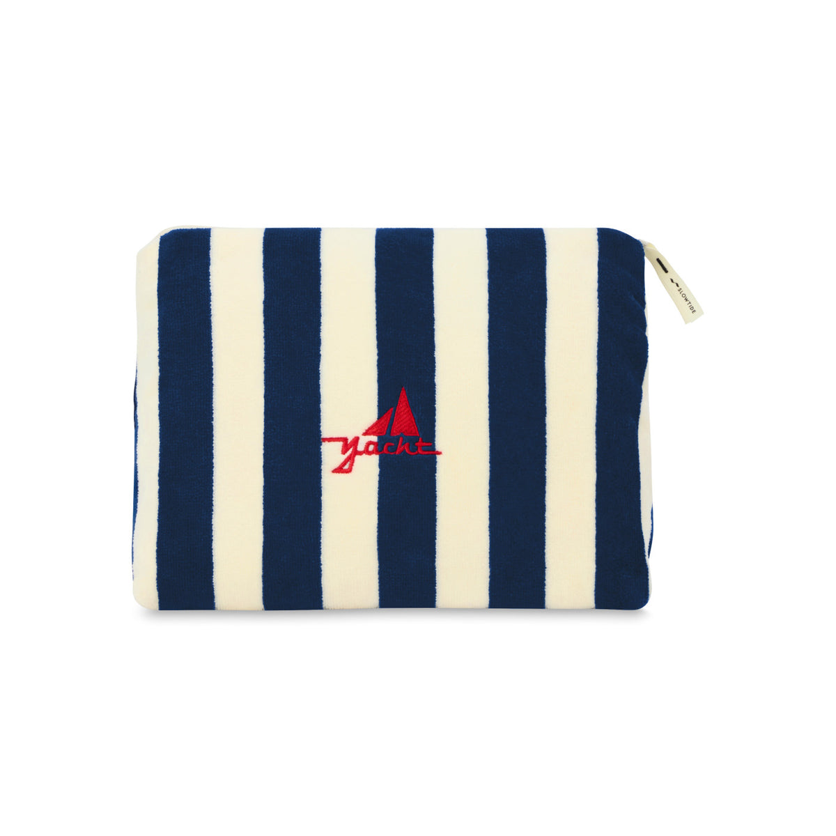 Slowtide Cabana Terry and Canvas Pouch Embroidery - Blue - View 1