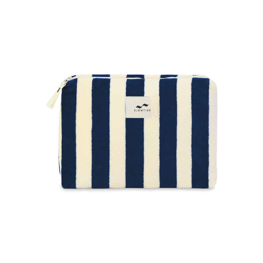 Slowtide Cabana Terry and Canvas Pouch Embroidery - Blue - View 2
