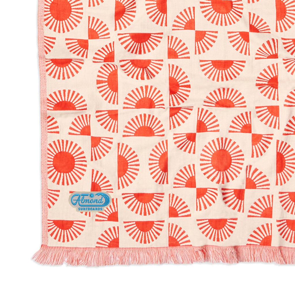 Slowtide Driftweave Turkish Towel, 38 x 73 Inches Embroidery - Cheyenne Sun - View 2