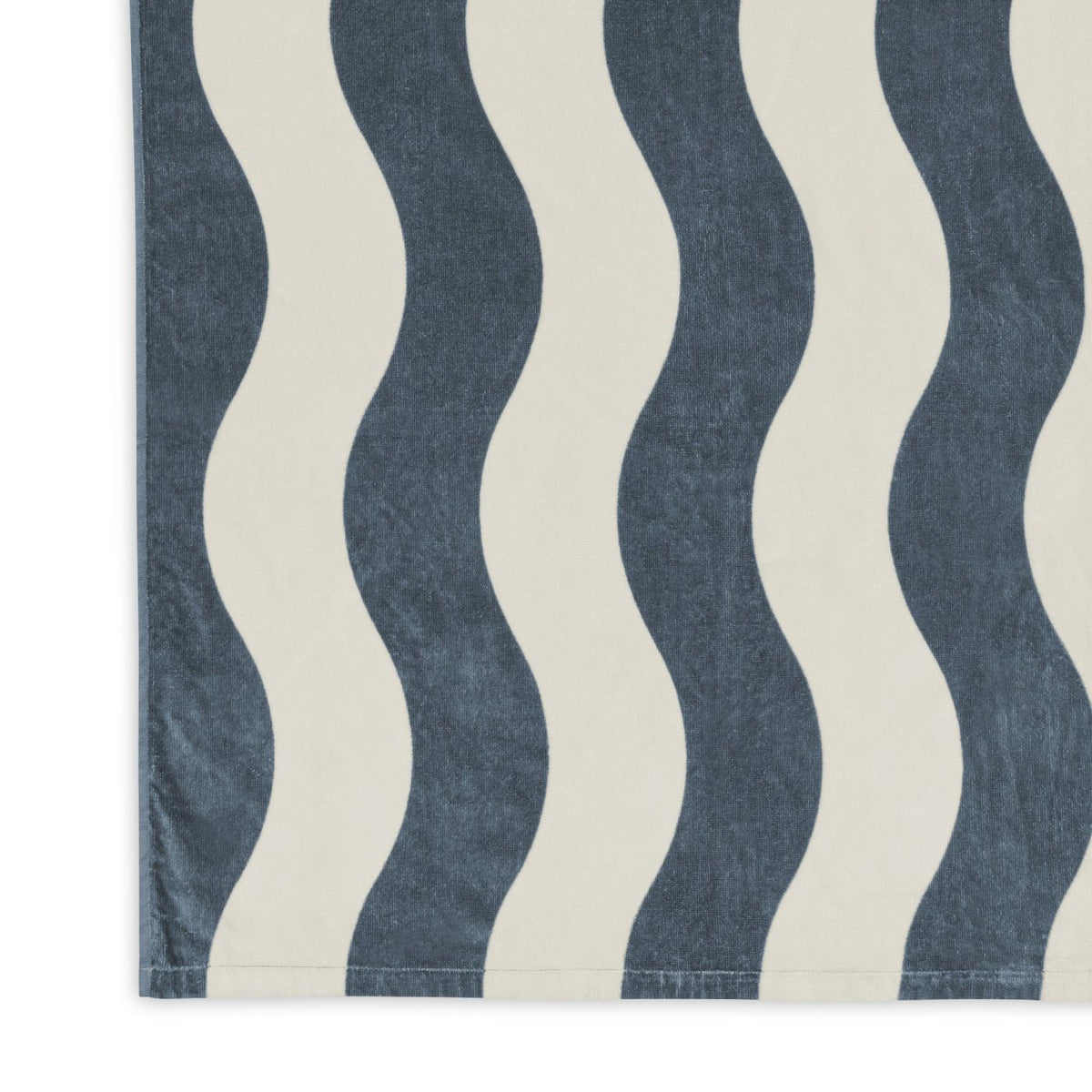 Slowtide Wavy Stripe Beach Towel with Zip Pocket, 60 x 30 Inches Embroidery - Grey - View 3
