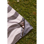 Slowtide Wavy Stripe Beach Towel with Zip Pocket, 60 x 30 Inches Embroidery - Grey - View 5
