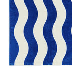 Slowtide Wavy Stripe Beach Towel with Zip Pocket, 60 x 30 Inches Transfer - Blue - View 2