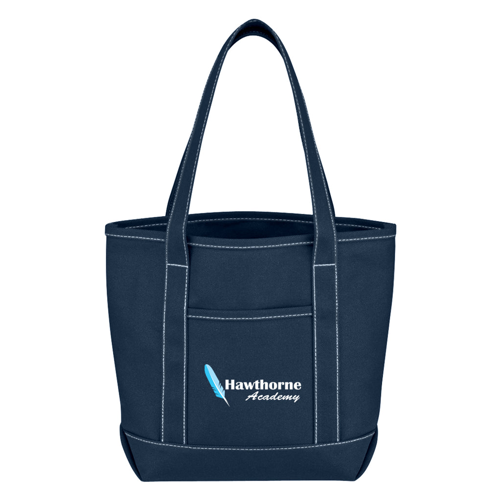 Small Recycled Cotton Canvas Yacht Tote Bag, 24 oz - Colorbrite