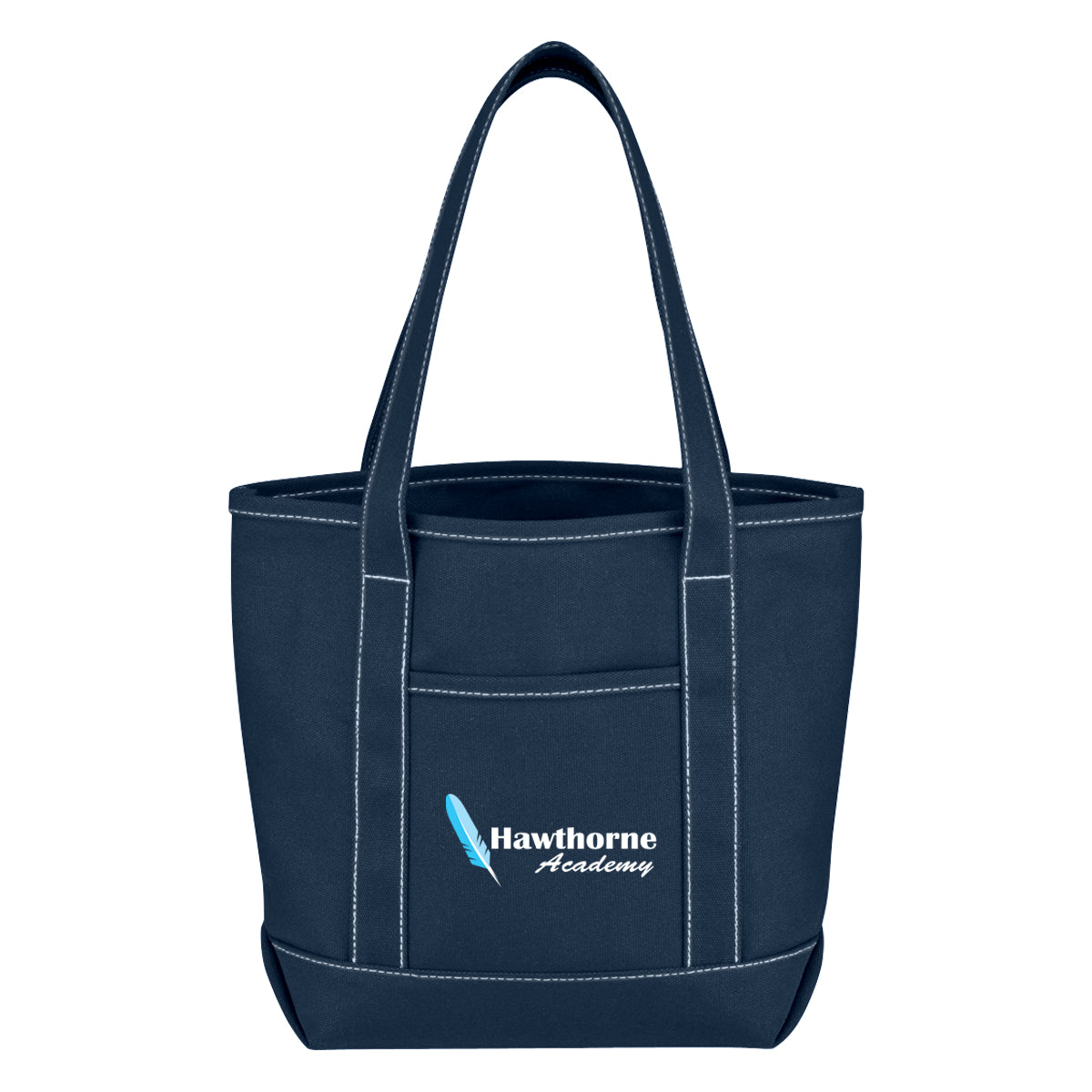 Small Recycled Cotton Canvas Yacht Tote Bag, 24 oz - Colorbrite