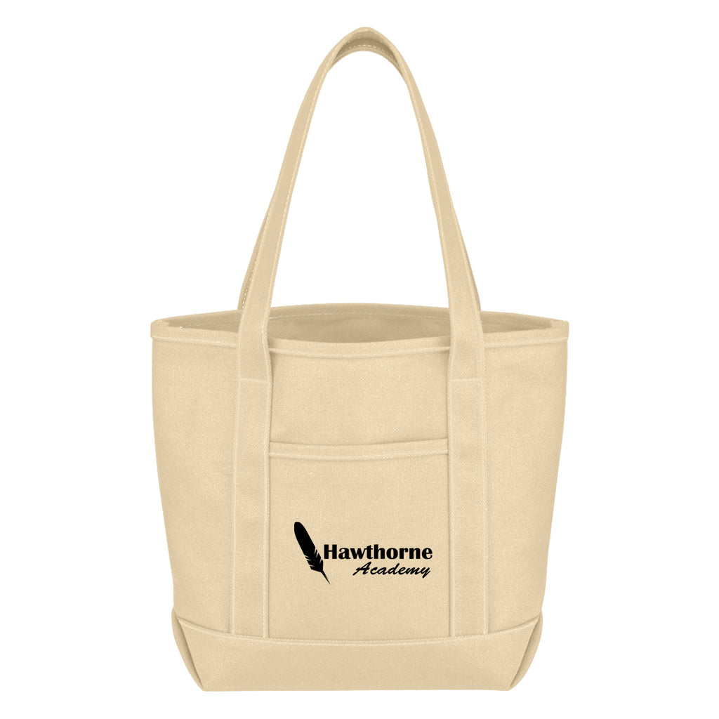 Small Recycled Cotton Canvas Yacht Tote Bag, 24 oz