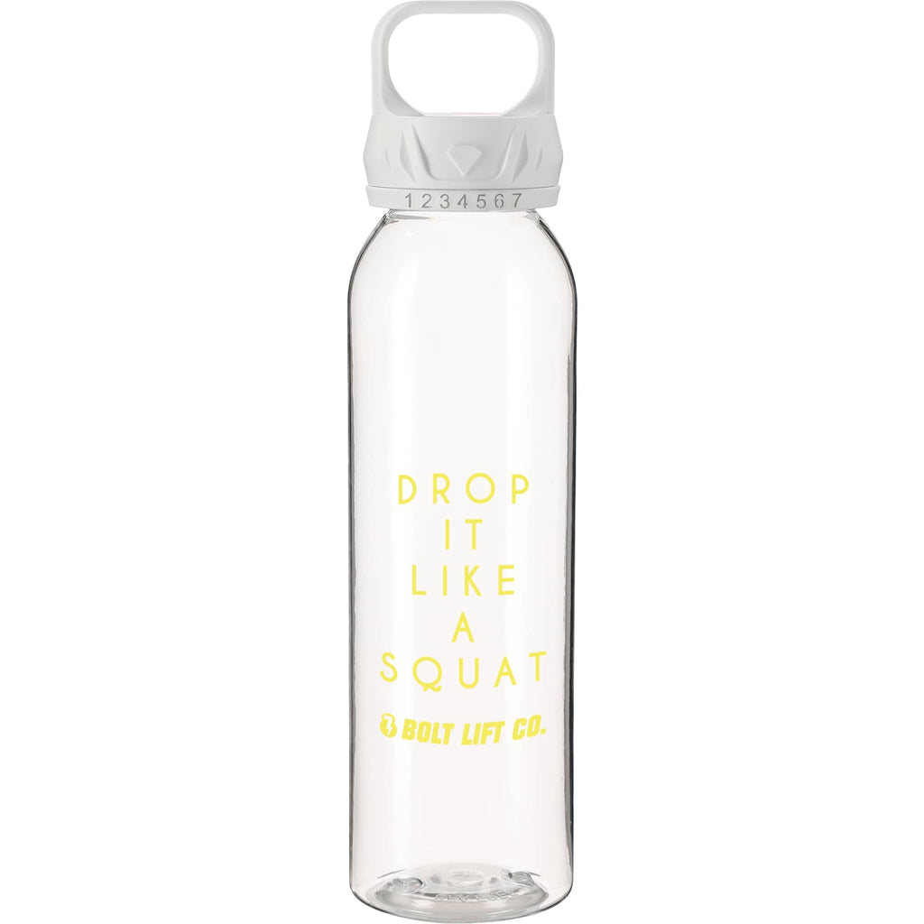 Smart Tritan Bottle with Hydration Counter Lid, 22 oz - Clear - Front