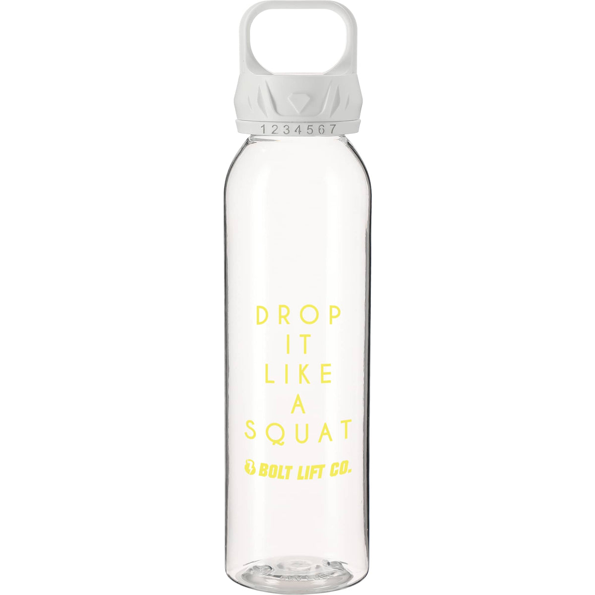 Smart Tritan Bottle with Hydration Counter Lid, 22 oz - Clear - Front