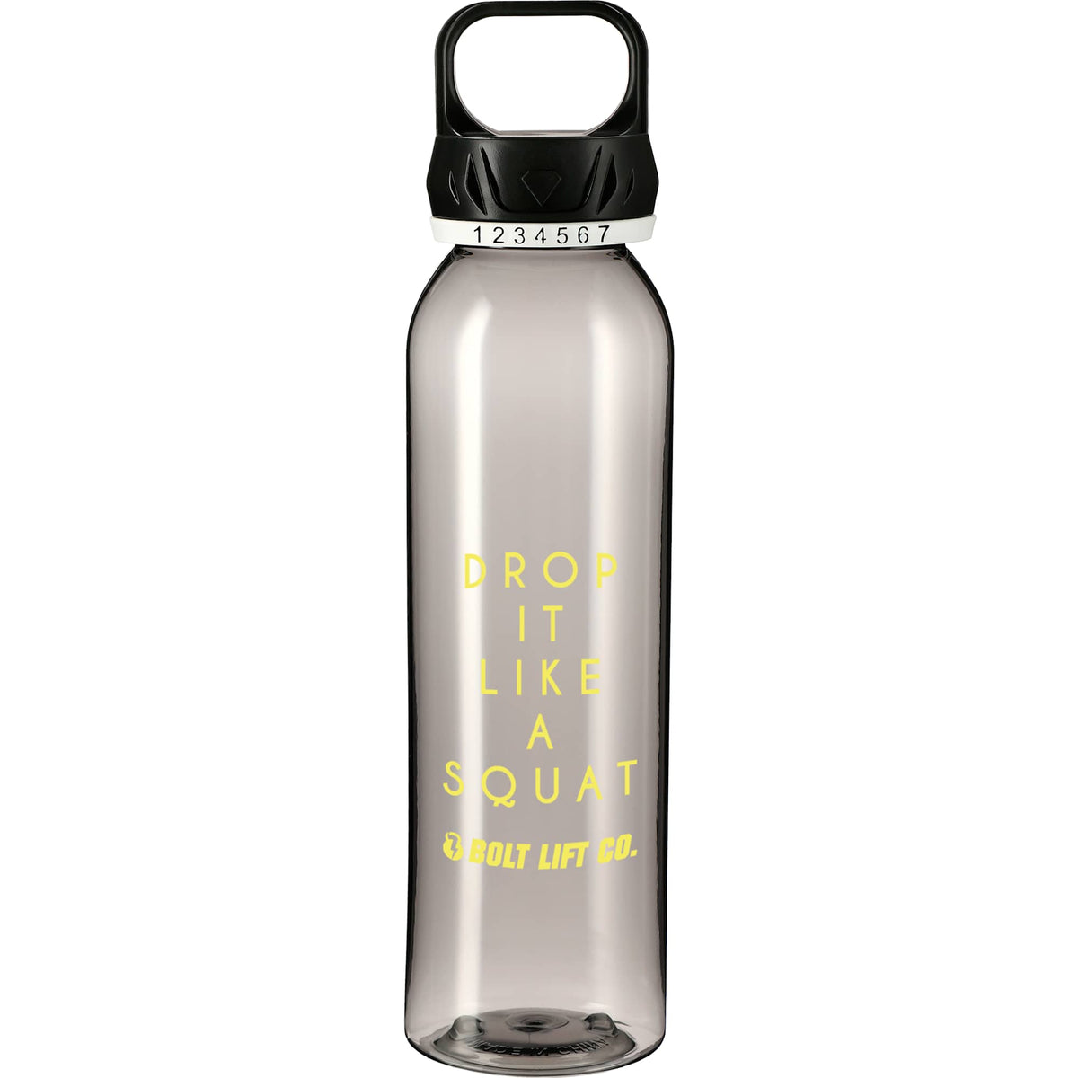 Smart Tritan Bottle with Hydration Counter Lid, 22 oz - Smoke - Front