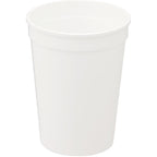 Smooth-Sided Plastic Stadium Cup, 12 oz - Frost - Back