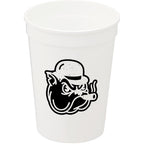Smooth-Sided Plastic Stadium Cup, 12 oz - Frost - Front