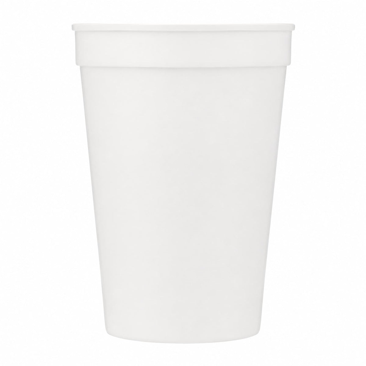 Smooth-Sided Plastic Stadium Cup, 12 oz - Frost - Straight