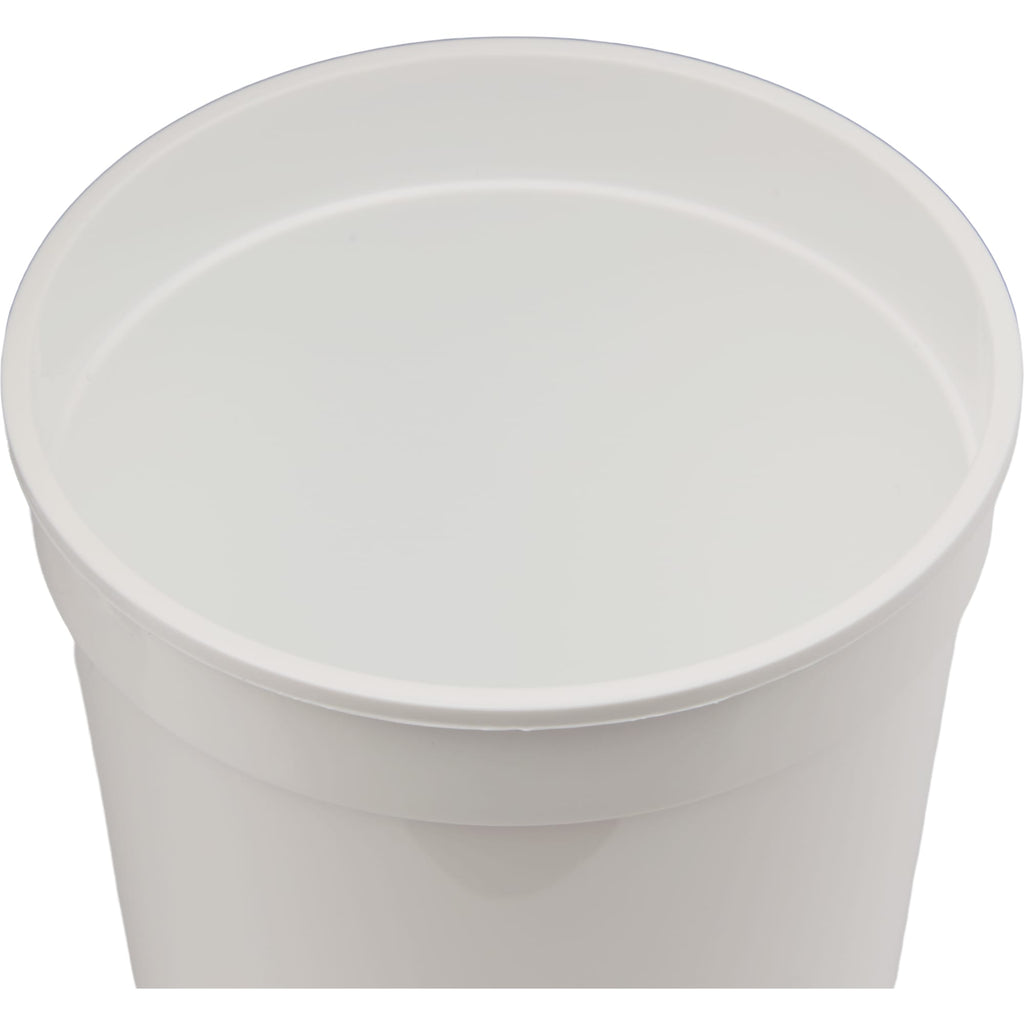Smooth-Sided Plastic Stadium Cup, 12 oz - Frost - Top