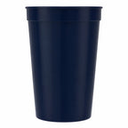 Smooth-Sided Plastic Stadium Cup, 12 oz - Navy - Straight