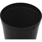 Smooth-Sided Plastic Stadium Cup, 16 oz - Black - Right Angle