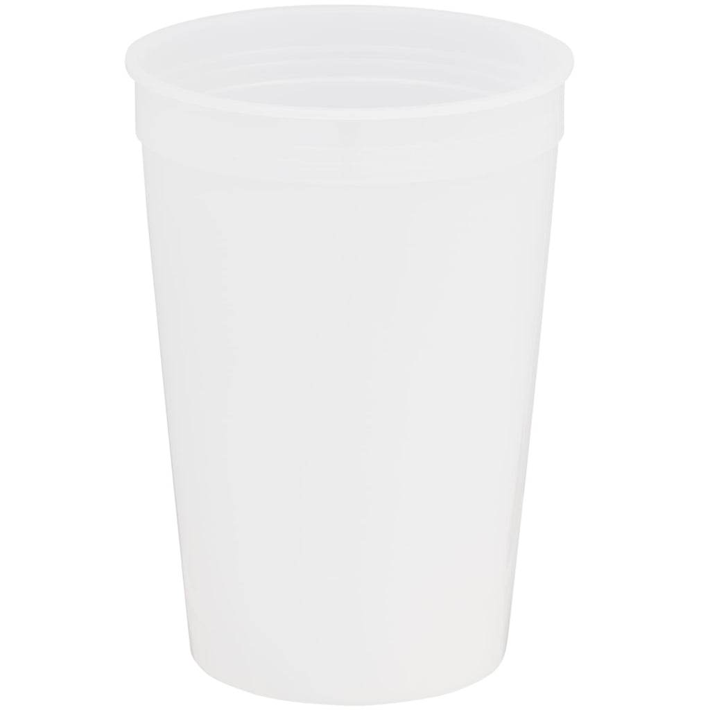 Smooth-Sided Plastic Stadium Cup, 16 oz - Frost - Back