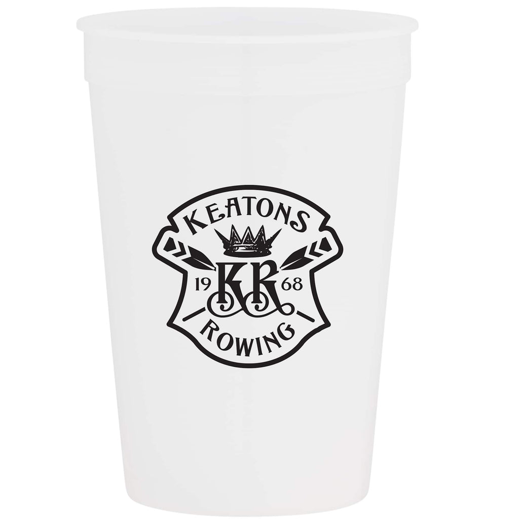 Smooth-Sided Plastic Stadium Cup, 16 oz - Frost - Front