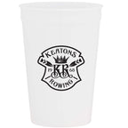 Smooth-Sided Plastic Stadium Cup, 16 oz - Frost - Front