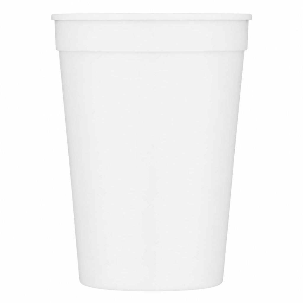Smooth-Sided Plastic Stadium Cup, 16 oz - Frost - Straight