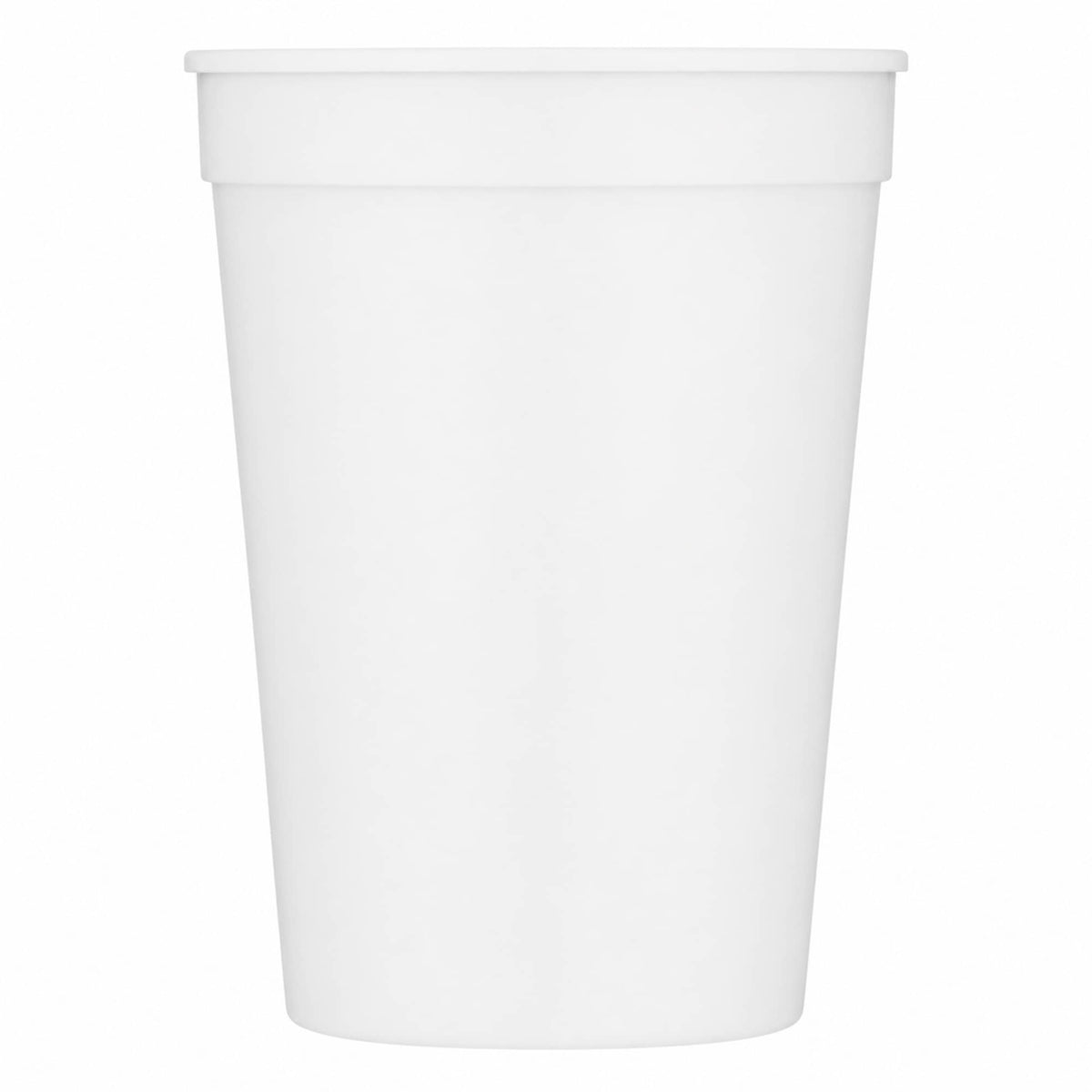 Smooth-Sided Plastic Stadium Cup, 16 oz - Frost - Straight