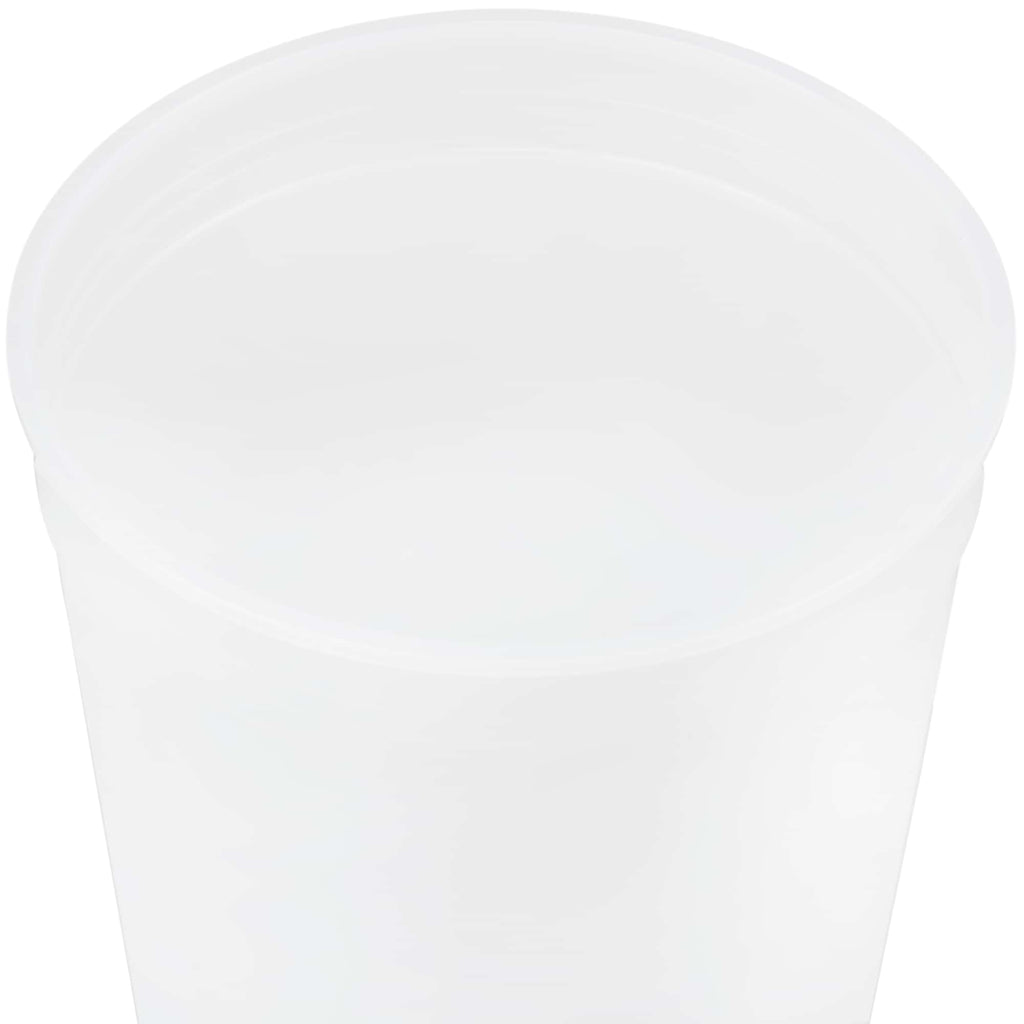 Smooth-Sided Plastic Stadium Cup, 16 oz - Frost - Top