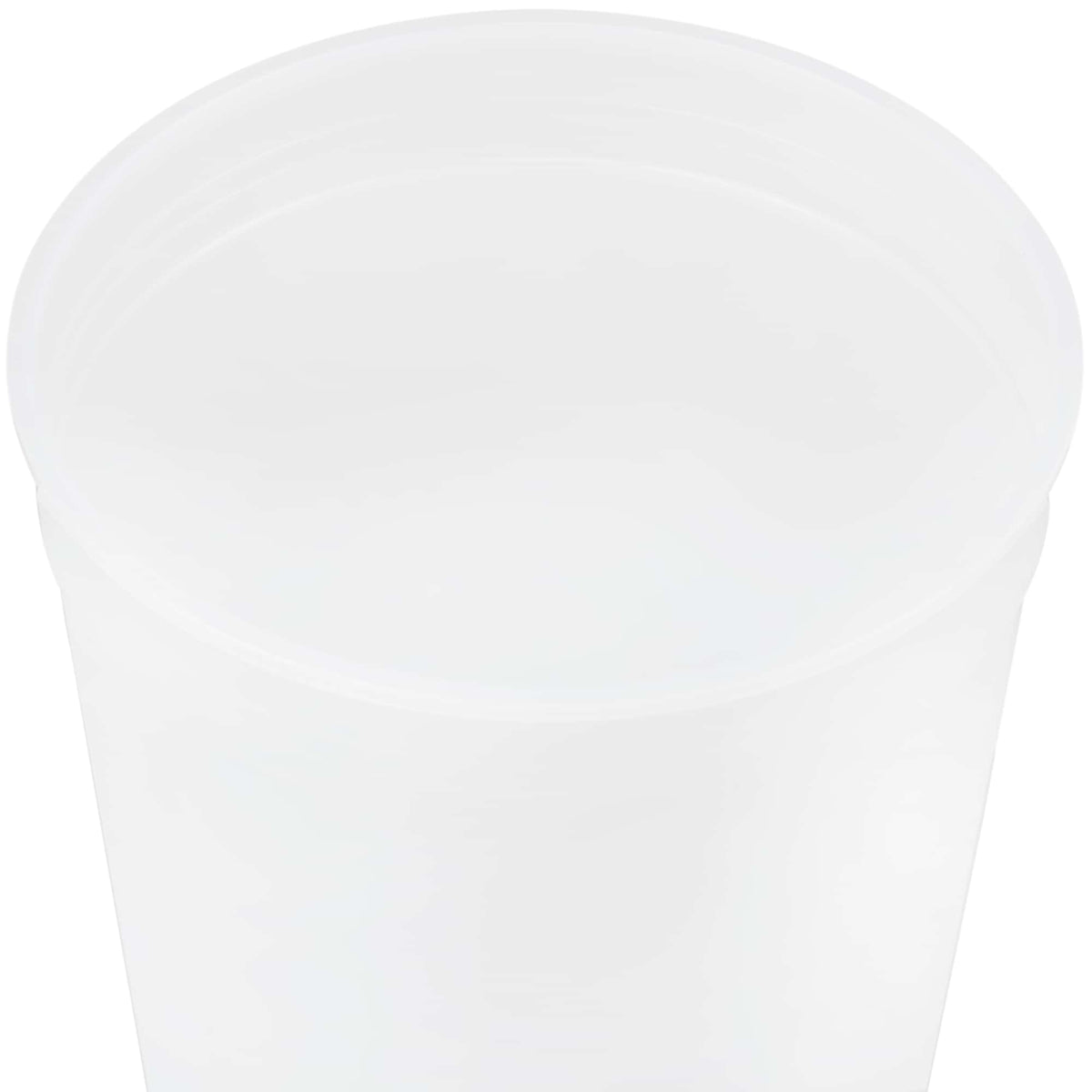 Smooth-Sided Plastic Stadium Cup, 16 oz - Frost - Top