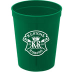 Smooth-Sided Plastic Stadium Cup, 16 oz - Green - Front