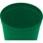 Smooth-Sided Plastic Stadium Cup, 16 oz - Green - Right Angle