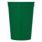 Smooth-Sided Plastic Stadium Cup, 16 oz - Green - Straight