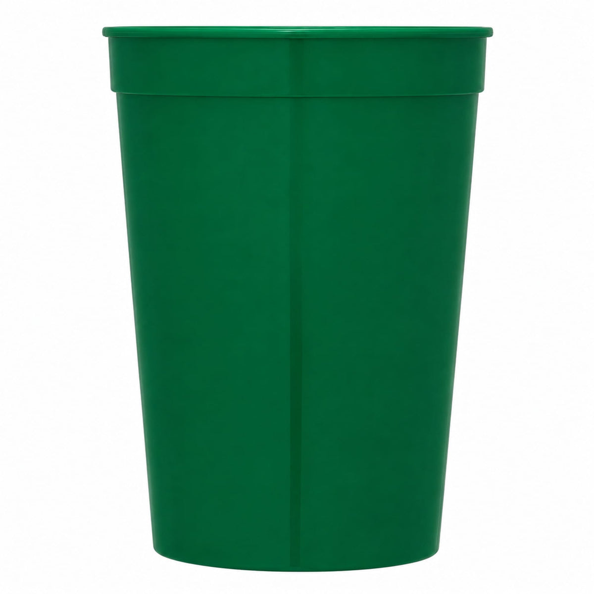 Smooth-Sided Plastic Stadium Cup, 16 oz - Green - Straight