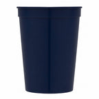 Smooth-Sided Plastic Stadium Cup, 16 oz - Navy - Straight