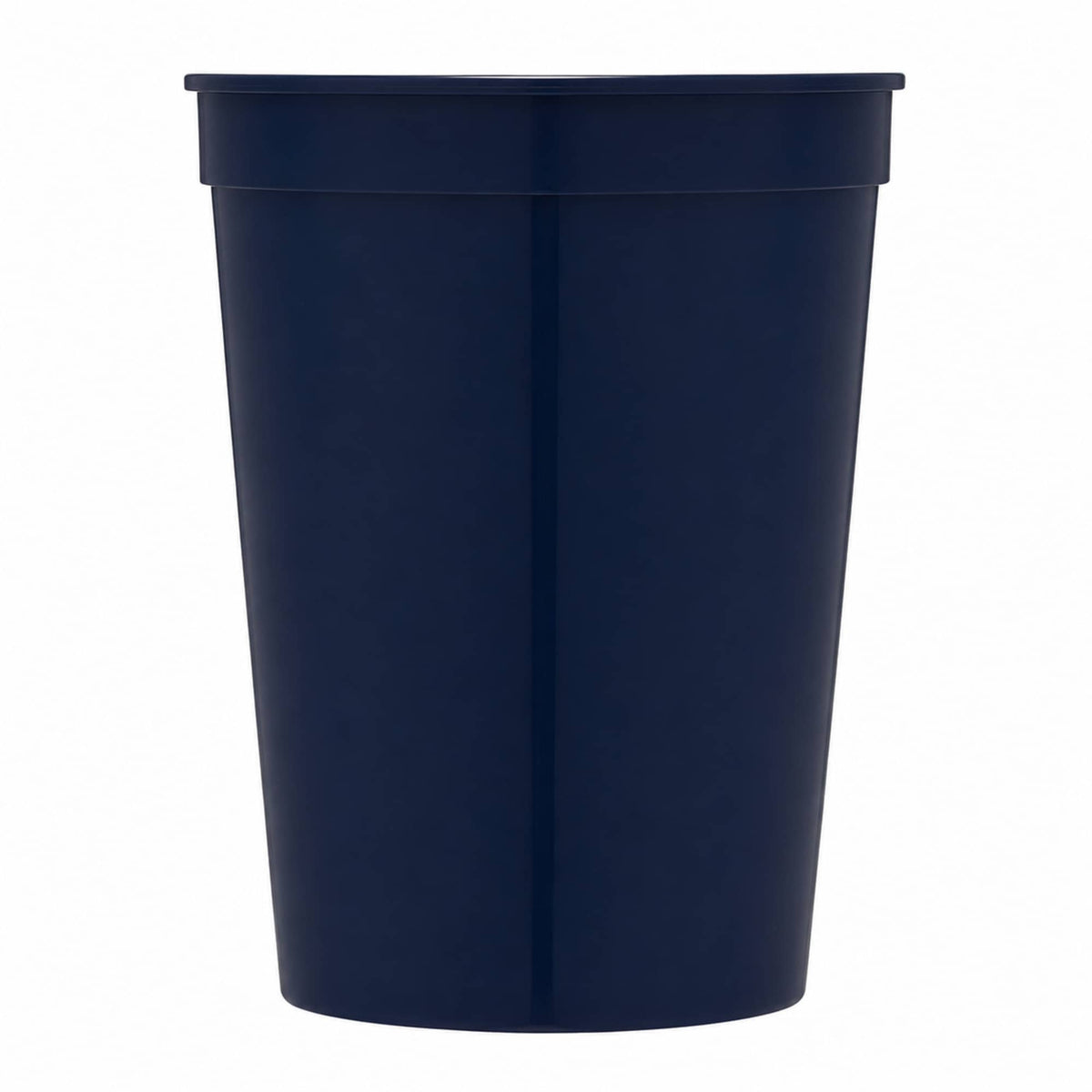 Smooth-Sided Plastic Stadium Cup, 16 oz - Navy - Straight