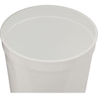 Smooth-Sided Plastic Stadium Cup, 16 oz - White - Right Angle