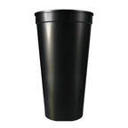 Smooth-Sided Plastic Stadium Cup, 24 oz - Black - Straight