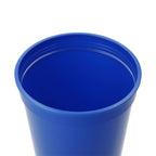 Smooth-Sided Plastic Stadium Cup, 24 oz - Blue - Right Angle