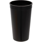 Smooth-Sided Plastic Stadium Cup, 32 oz - Black - Propped
