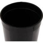 Smooth-Sided Plastic Stadium Cup, 32 oz - Black - Right Angle
