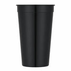 Smooth-Sided Plastic Stadium Cup, 32 oz - Black - Straight