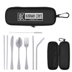 Snack and Pack Utensil Set - Black - Silk Screen