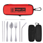 Snack and Pack Utensil Set - Red - Silk Screen