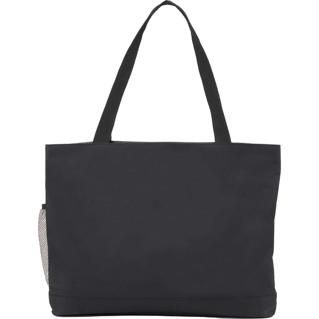 Snap Closure Meeting Tote in Recycled Polyester Full Color - Graphite - Back