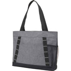 Snap Closure Meeting Tote in Recycled Polyester Full Color - Graphite - Left Angle 2